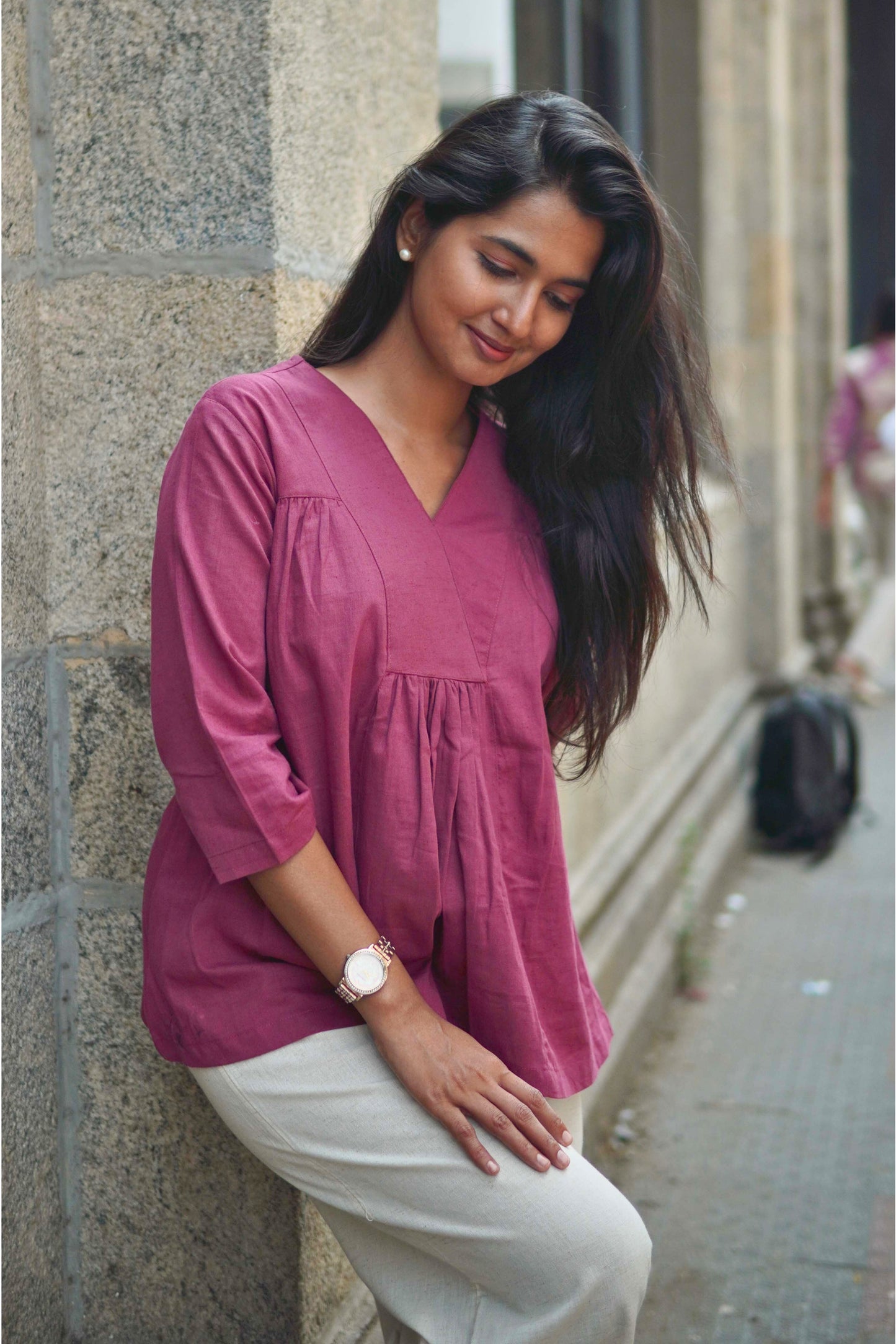 Wine Flex Tunic Top