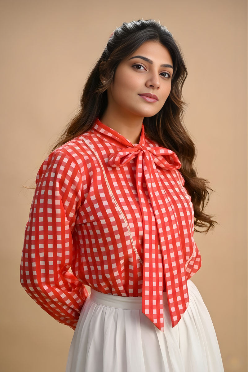 Cherry Muse Bow Tie Shirt for Women | SITU – situ