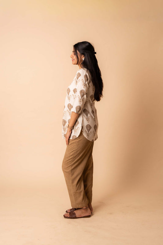 Flex Ikat Cotton Tunic Top