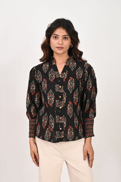 Black Printed Shirt