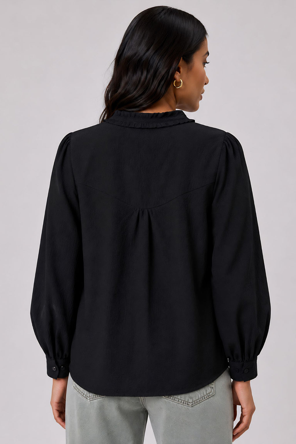 Buy Black Ruffle Shirt online at SITU - women's tunic
