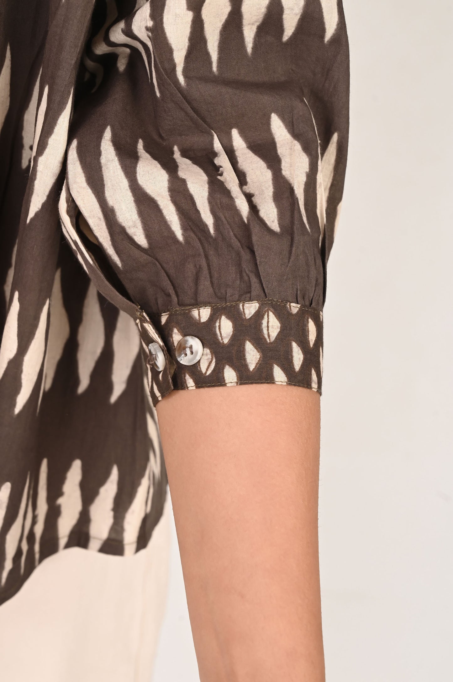 Brown Geometric Shirt