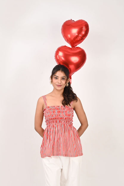 Candy Veil Smocked Top