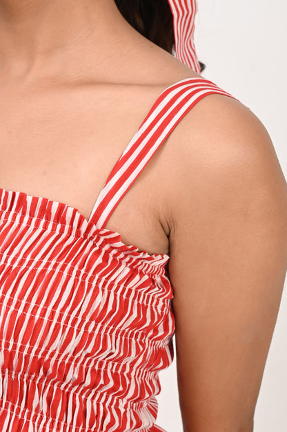 Candy Veil Smocked Top