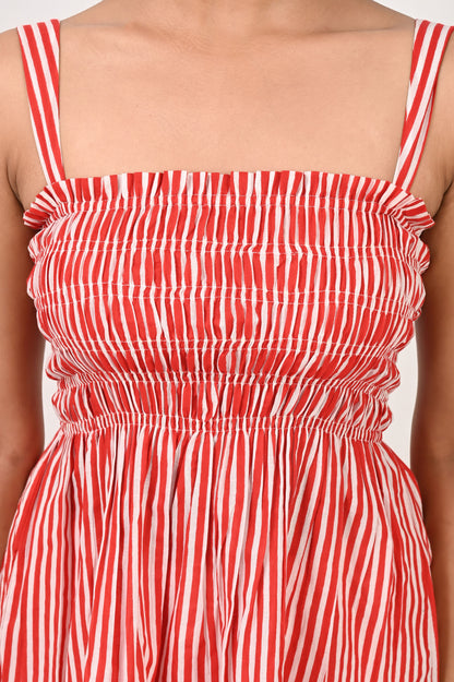 Candy Veil Smocked Top