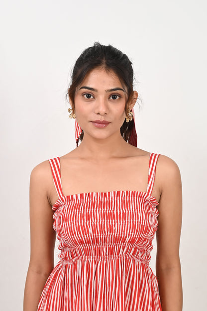 Candy Veil Smocked Top