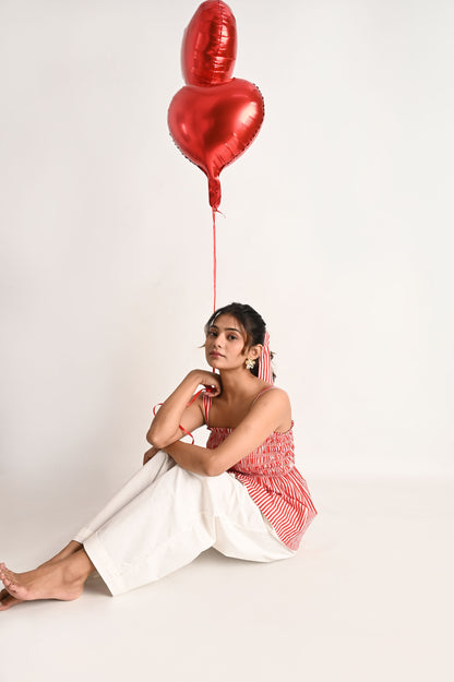 Candy Veil Smocked Top