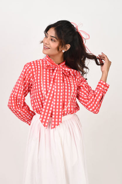 Cherry Muse Bow Tie Shirt