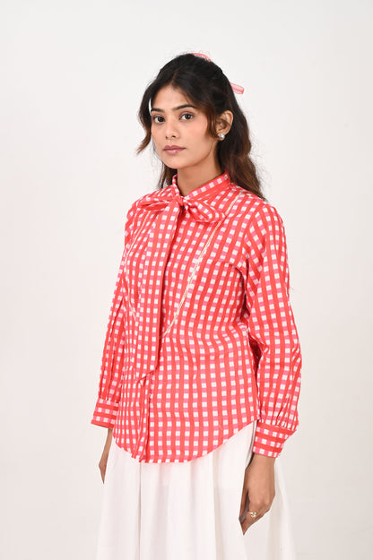 Cherry Muse Bow Tie Shirt