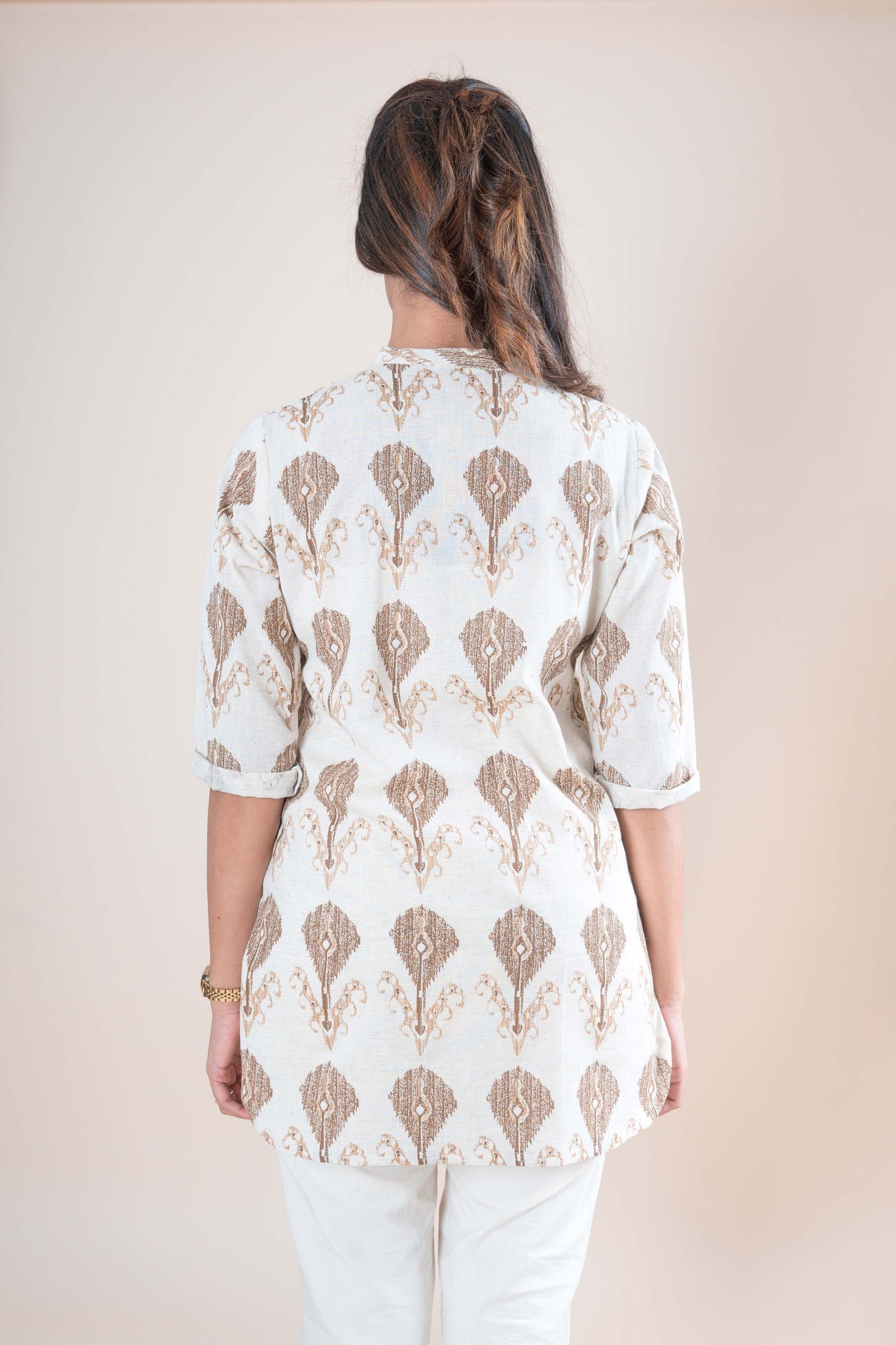 Flex Ikat Cotton Tunic Top