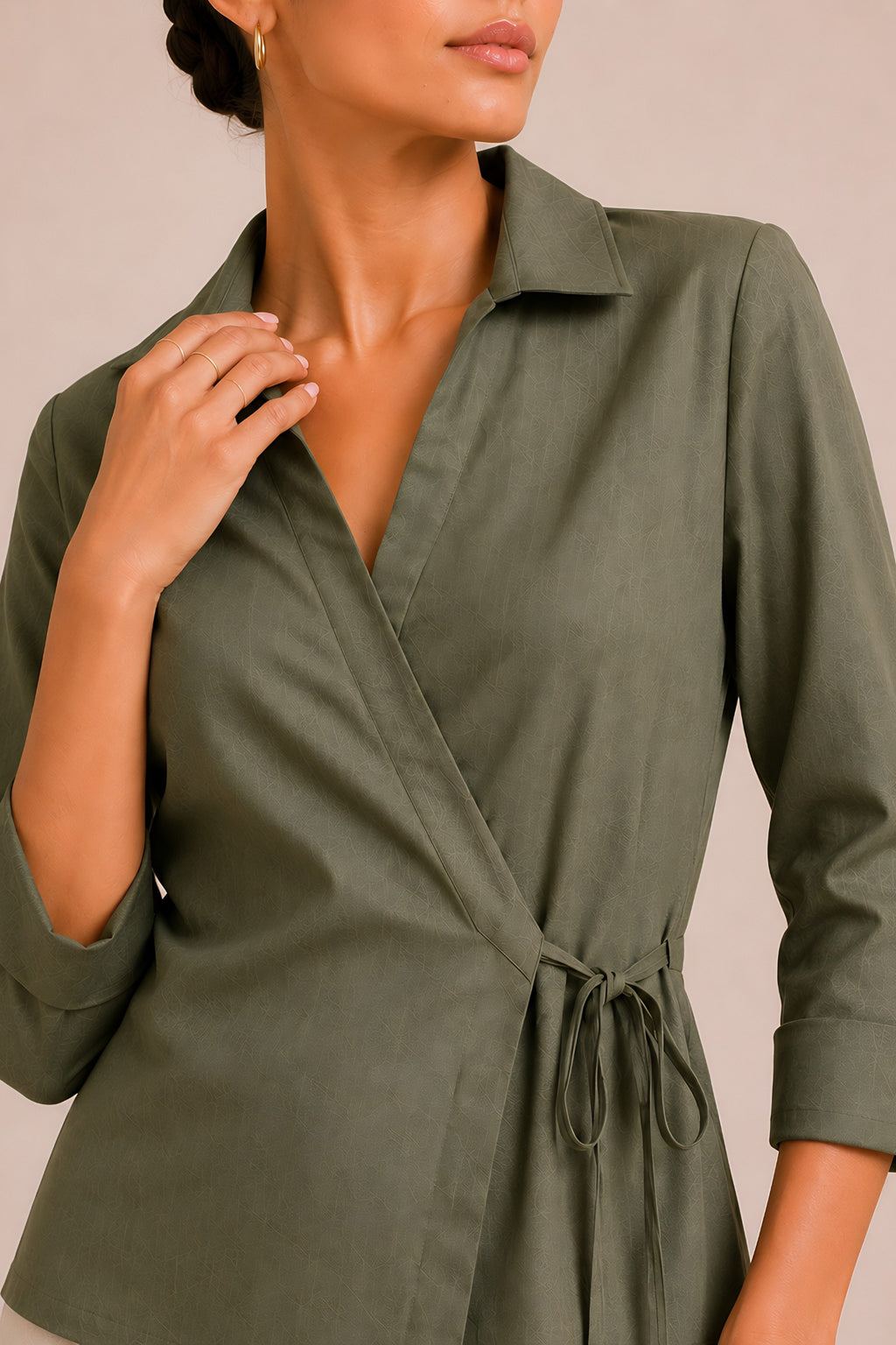 Green Wrap Shirt