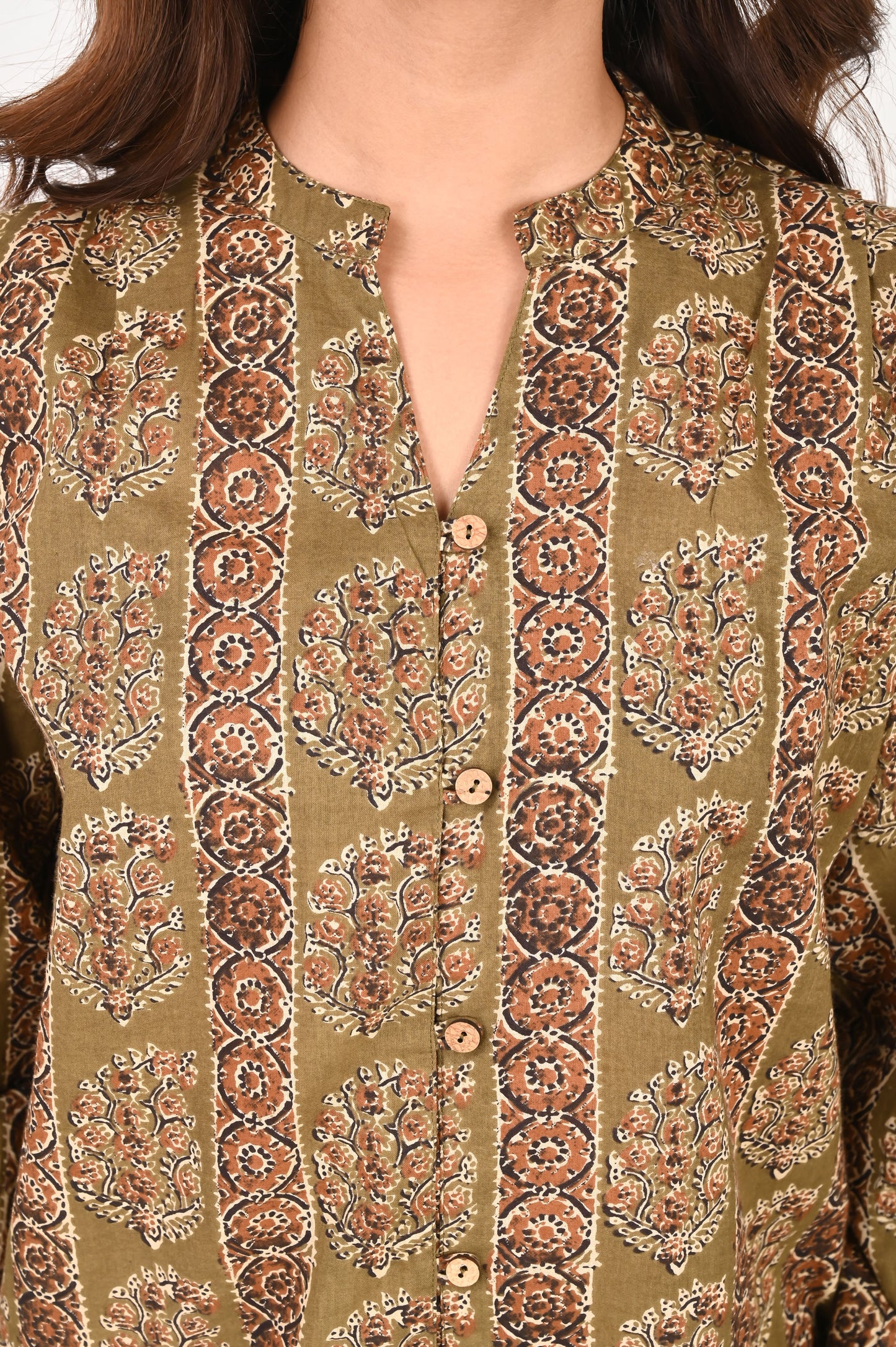 Olive Printed Shirt