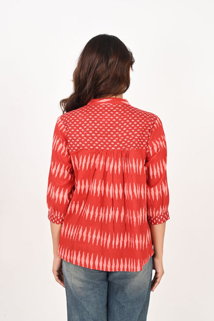 Red Geometric Shirt