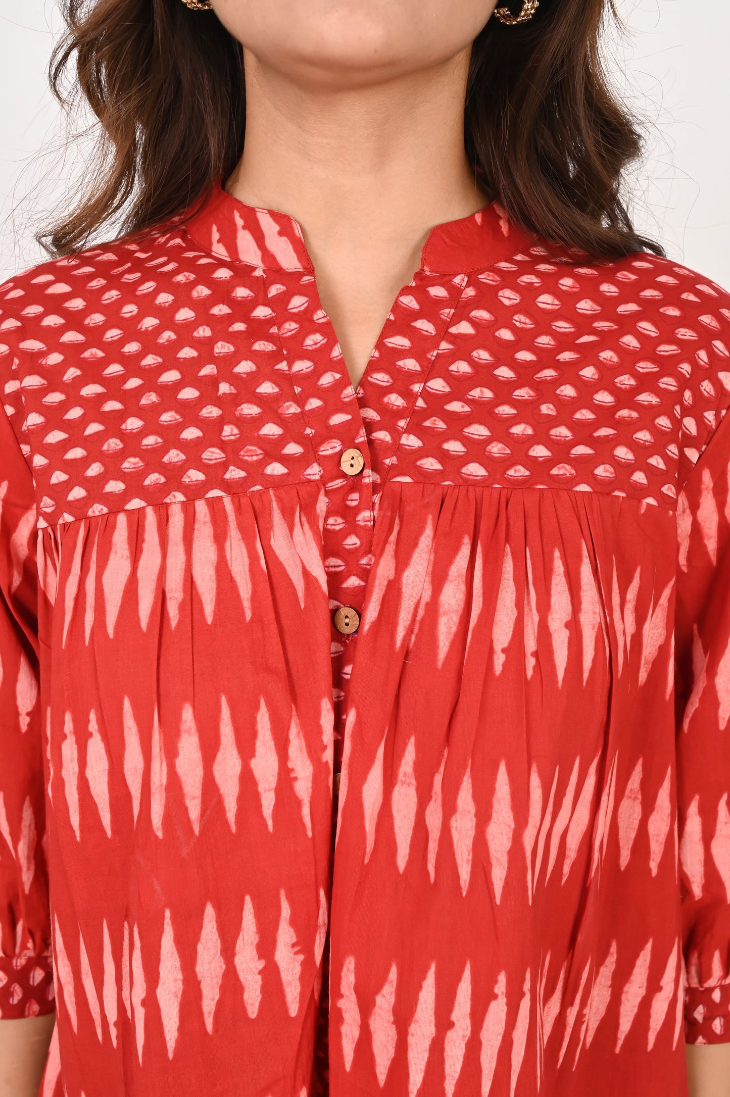 Red Geometric Shirt