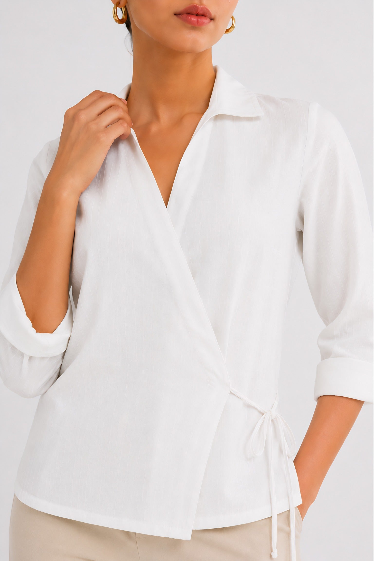White Wrap Shirt