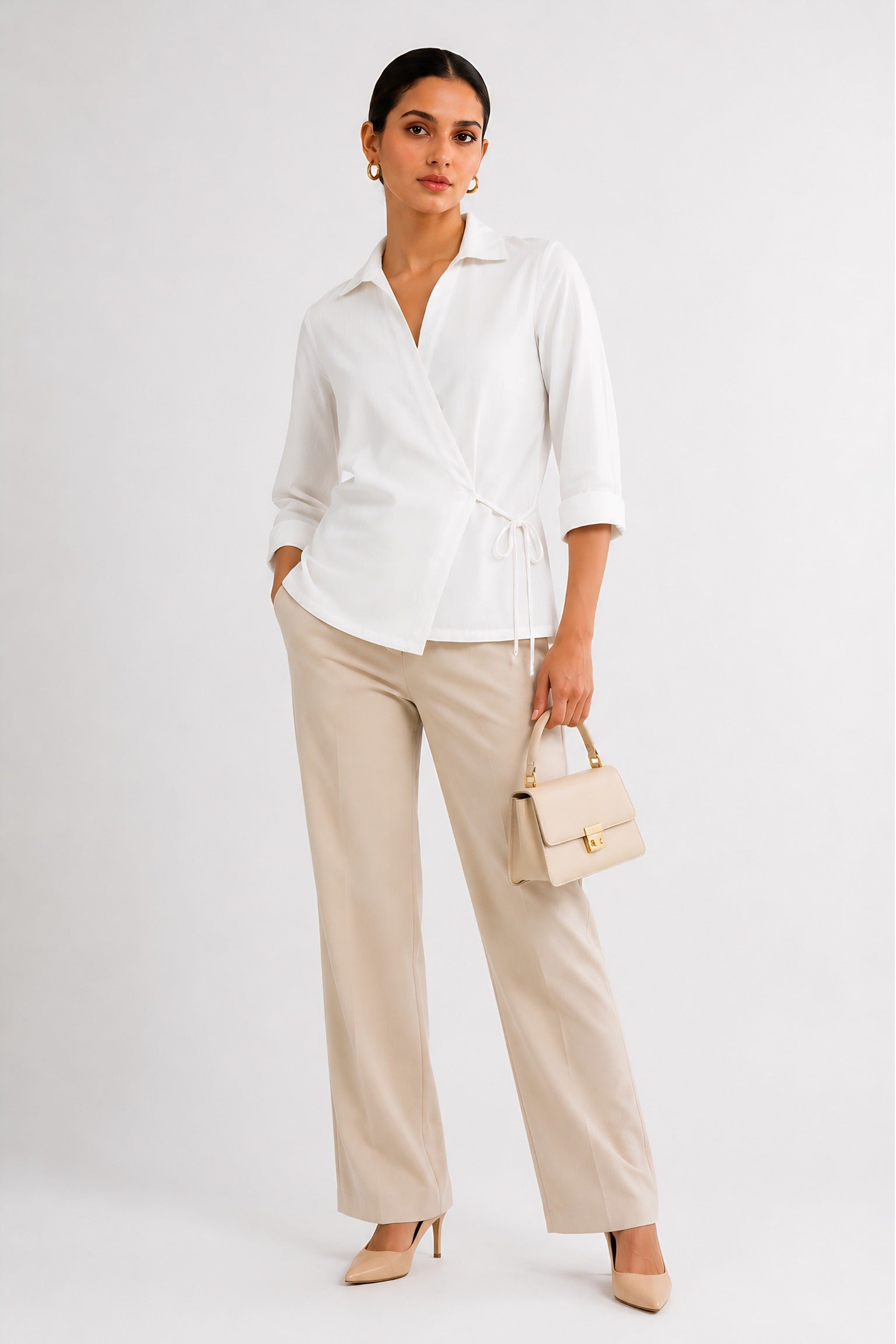 White Wrap Shirt