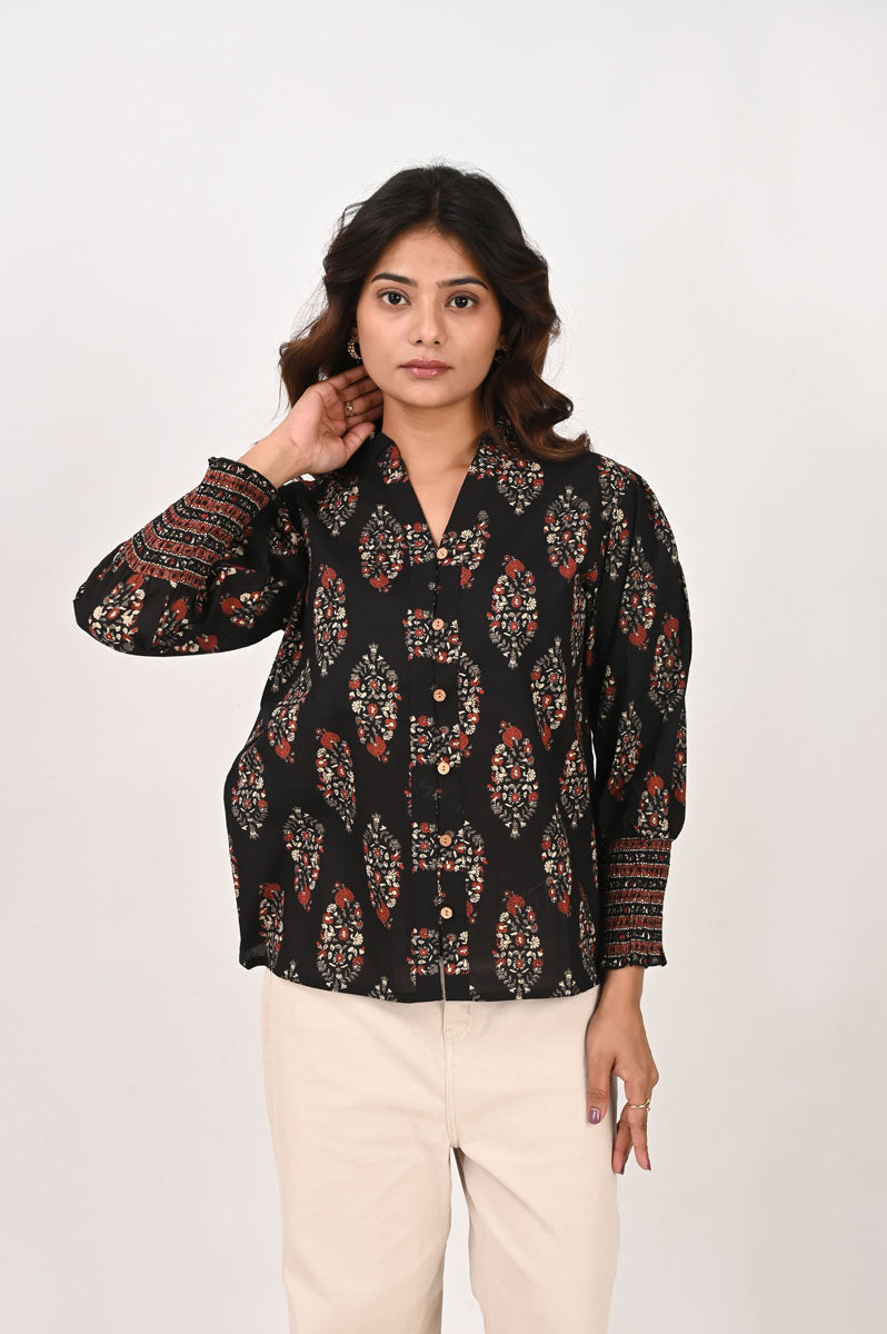 Buy Black Printed Shirt online at SITU - women's tunic, sizes XS to 6XL