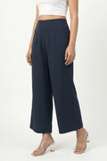 Blue Wide Leg Viscose Pant
