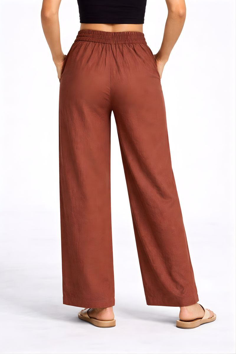 Buy Brown Wide Leg Linen Pant online at SITU - women's wide-leg pants