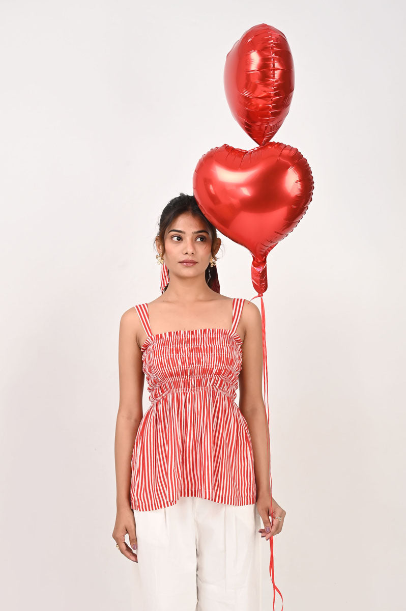 Candy Veil Smocked Top