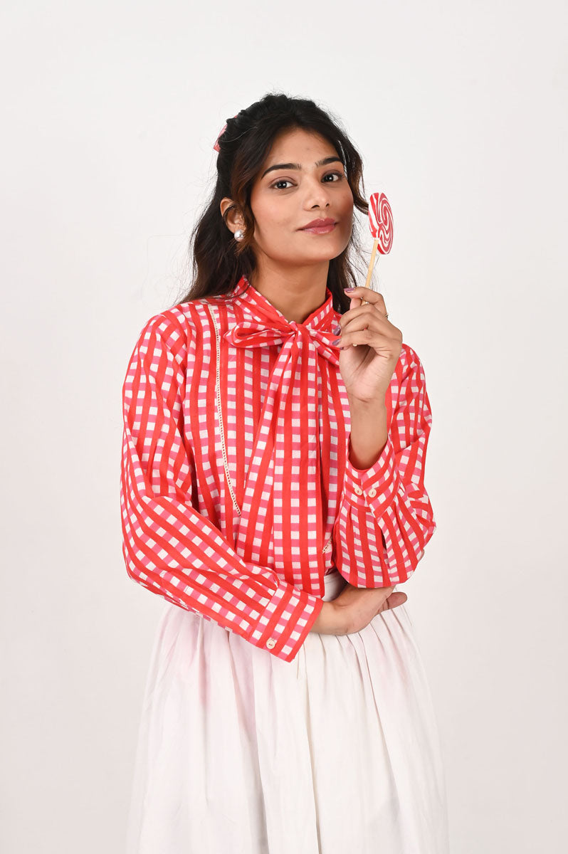 Cherry Muse Bow Tie Shirt for Women | SITU – situ