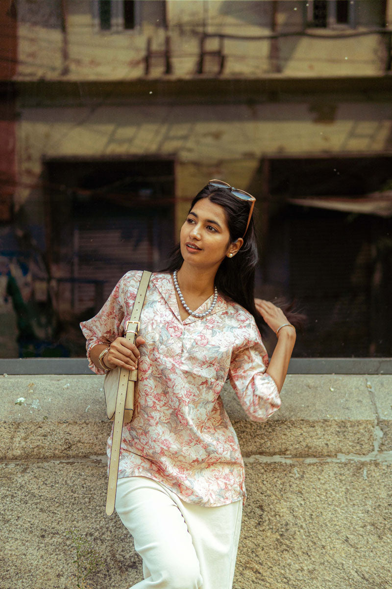 Dusty Rose Printed Top