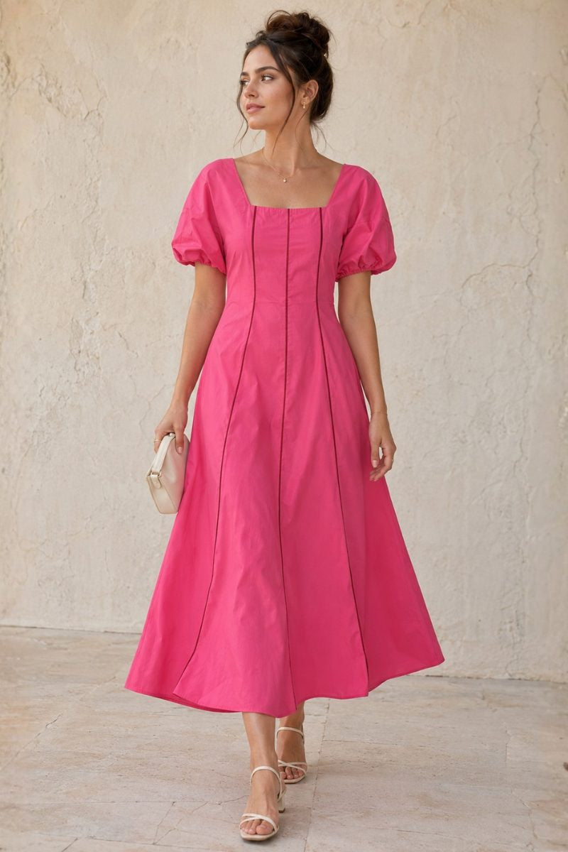 Pink Fit & Flare Dress