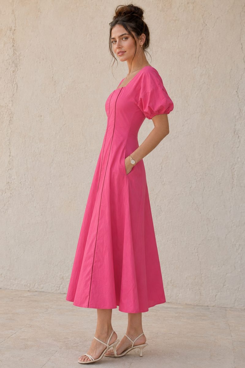 Pink Fit & Flare Dress