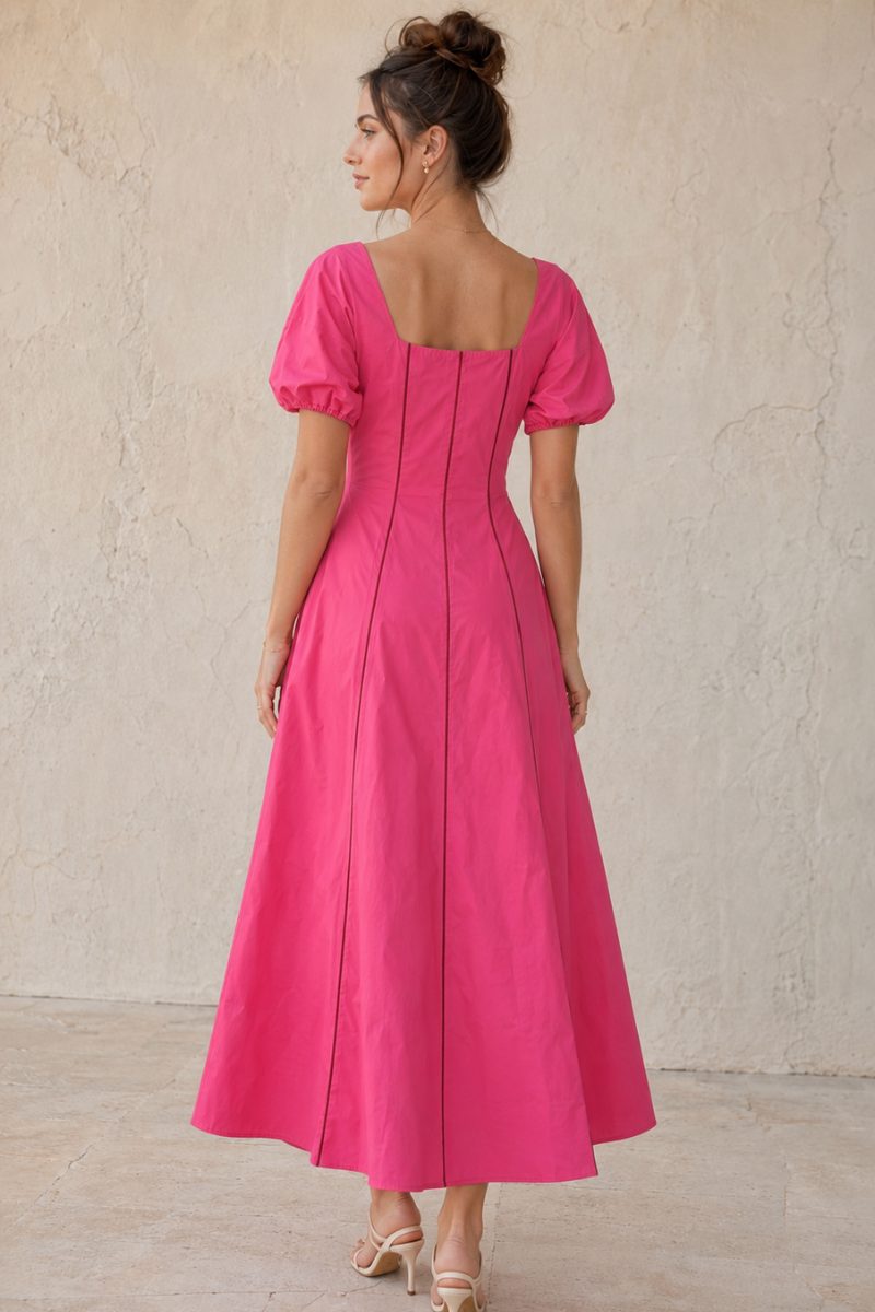 Pink Fit & Flare Dress
