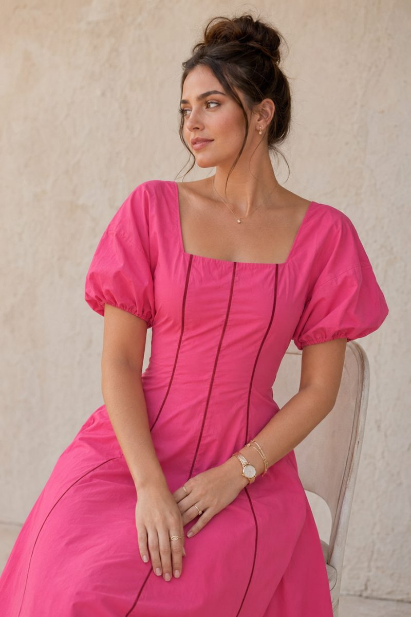 Pink Fit & Flare Dress