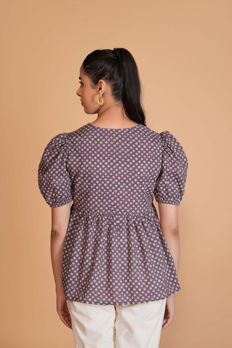 Buy Purple Mauve Bandhini Tunic online at SITU - women's tunic