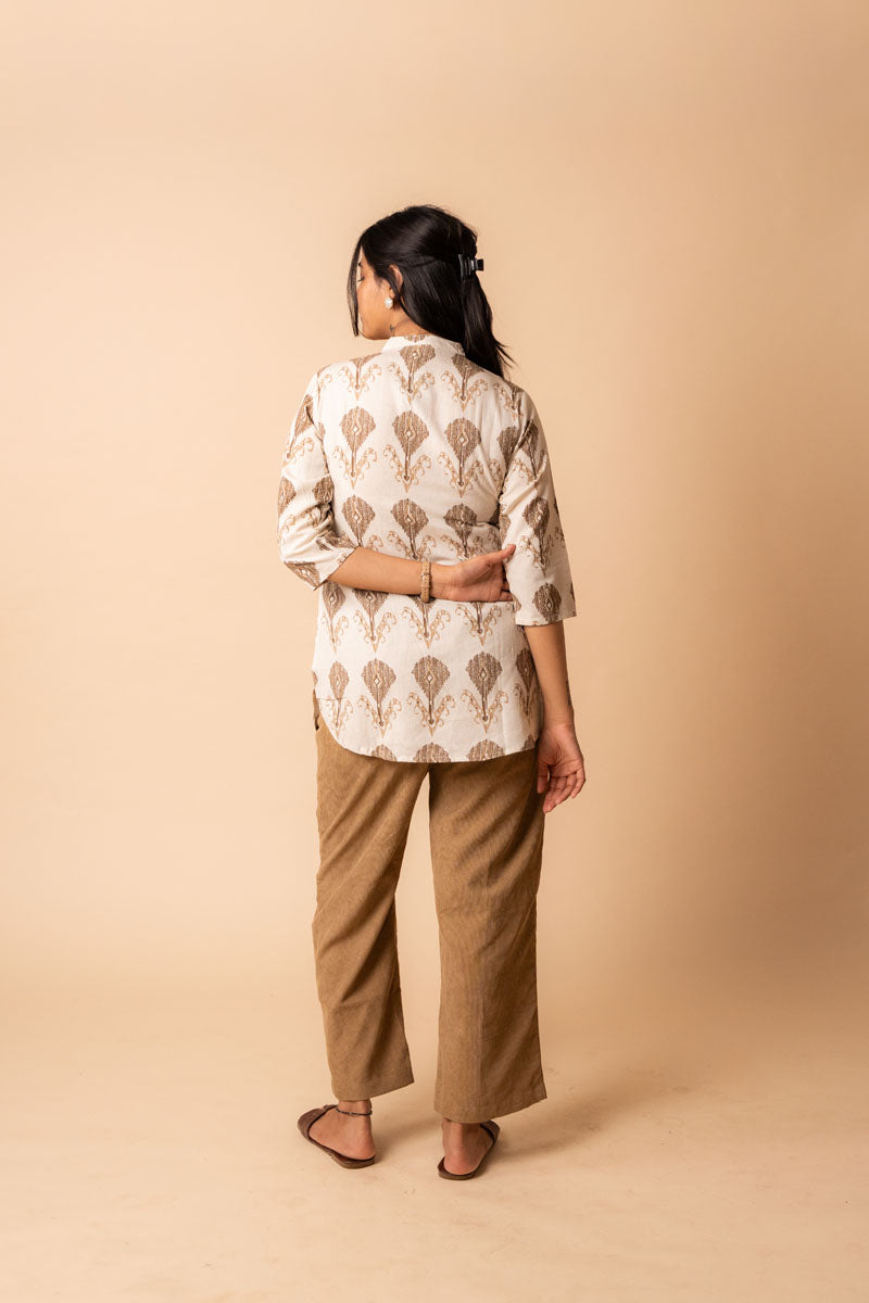 Flex Ikat Cotton Tunic Top