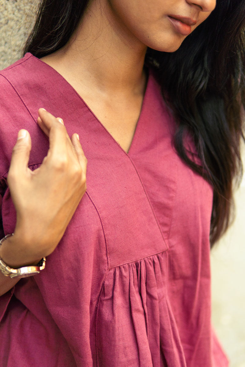 Wine Flex Tunic Top