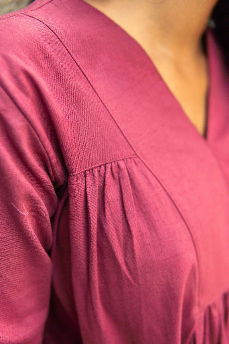 Wine Flex Tunic Top